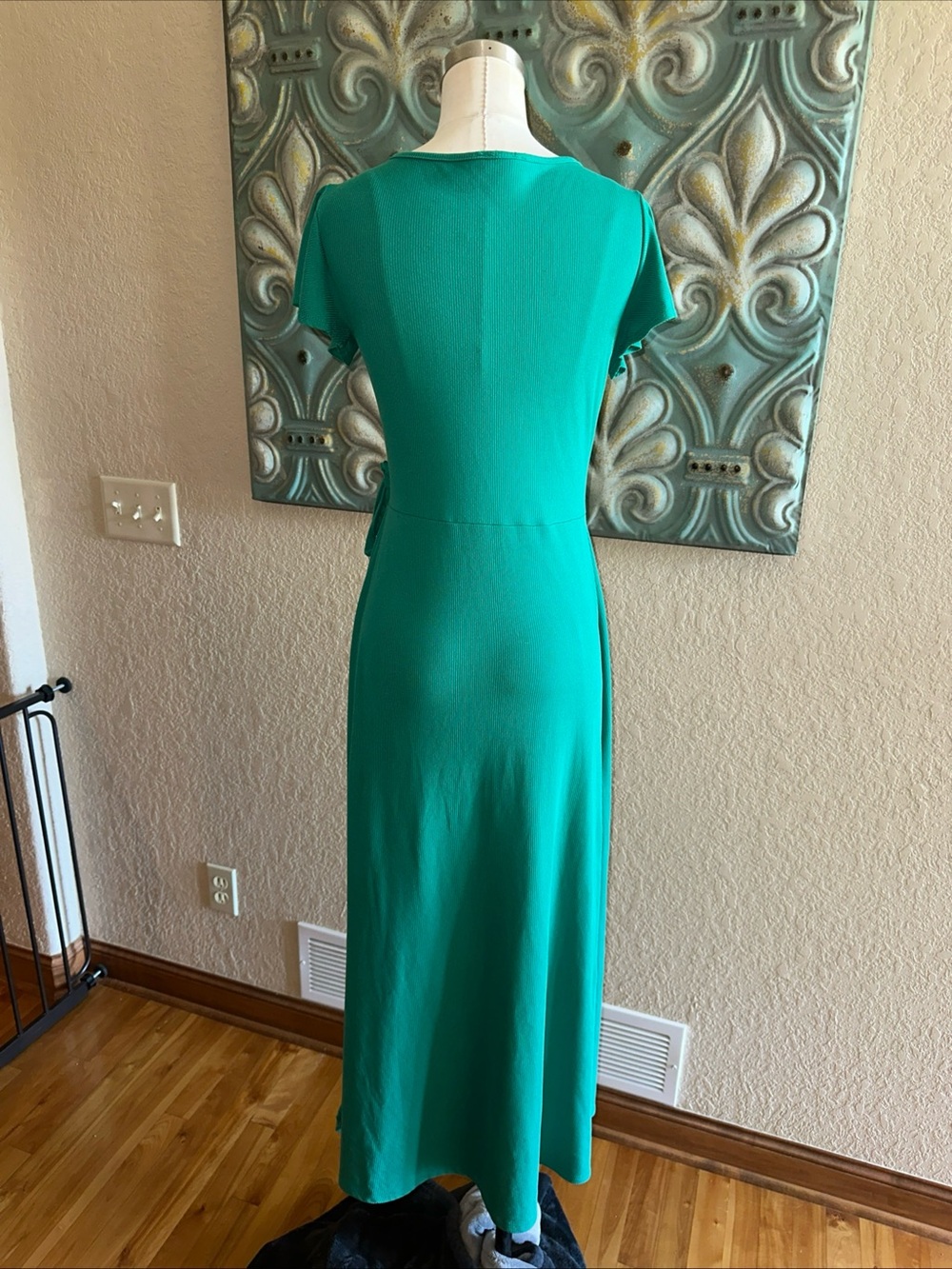See You Monday Teal Green Wrap Maxi Dress - Picture 4 of 9